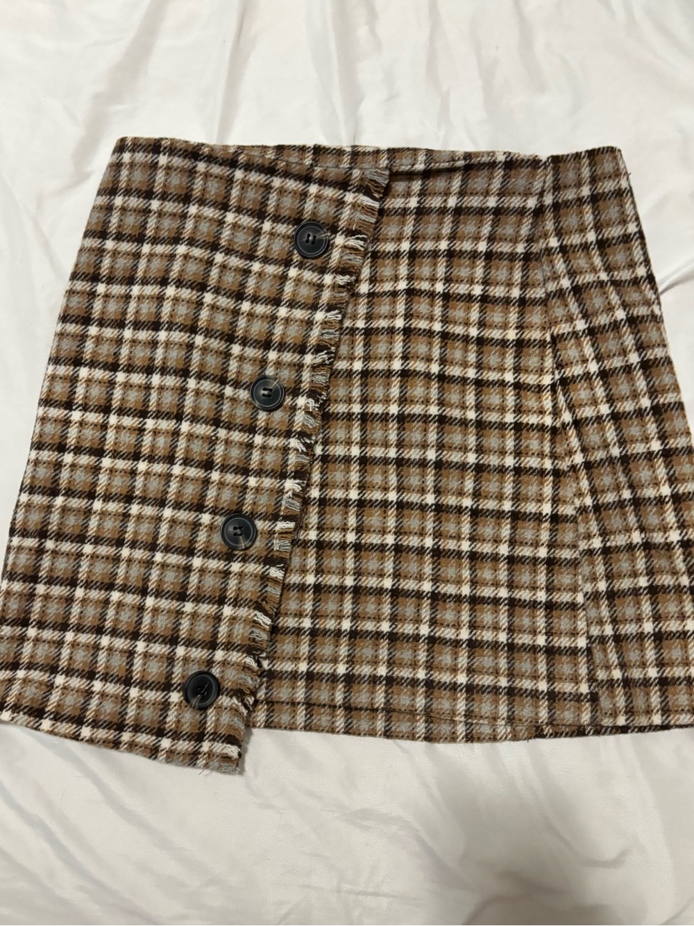 Hyfve Plaid Button-Front Mini Skirt - Fall Autumn